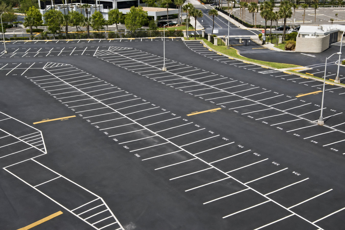 Parking lot striping in San Francisco, CA